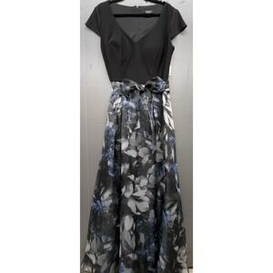 Evening Dress 16 Black Blue Flowy Tulle Elegant Y2K Dark Fairy‎ Party Gown New